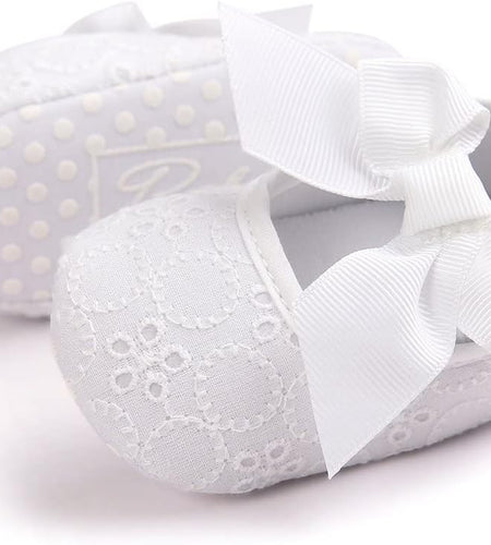 Baby Girls Princess Bowknot Soft Sole Cloth Crib Shoes Sneaker