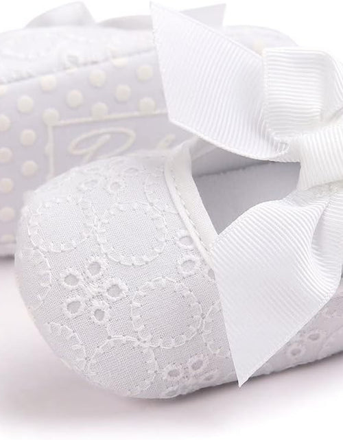 Load image into Gallery viewer, Baby Girls Princess Bowknot Soft Sole Cloth Crib Shoes Sneaker
