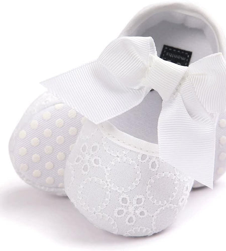 Baby Girls Princess Bowknot Soft Sole Cloth Crib Shoes Sneaker