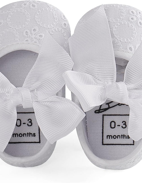 Load image into Gallery viewer, Baby Girls Princess Bowknot Soft Sole Cloth Crib Shoes Sneaker
