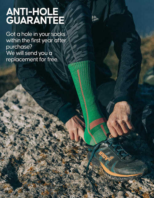 Load image into Gallery viewer, Long Distance Crew Running Socks, Moisture Wicking, Cushioned &amp; Anti-Blister, 3 Pair Pack for Men &amp; Women
